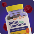 Front of the Bee Ready immune honey gummies bottle