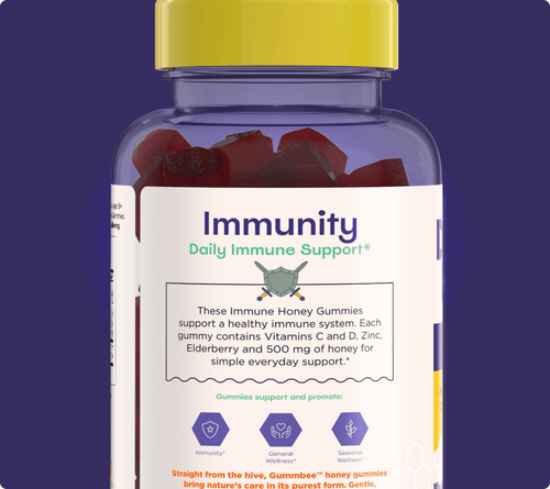 Bee Ready immune honey gummies bottle