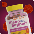 Front of the Bee Restful sleep honey gummies bottle