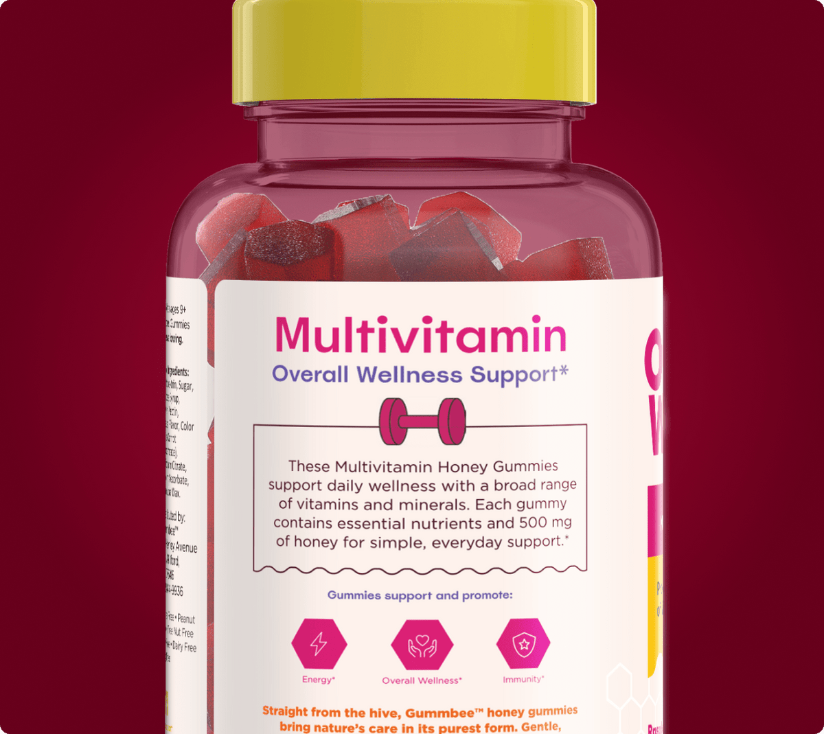Bee Strong multivitamin honey gummies bottle